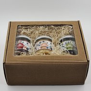 Dárková sada 3 druhy medu 250g krabička hnědá