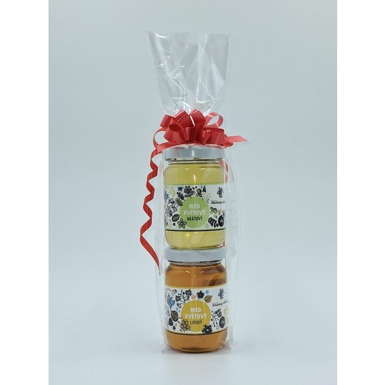 Dárková sada 2x 130g med lipový a akátový