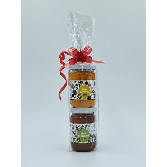Dárková sada 2x 130g med medovicový a lipový
