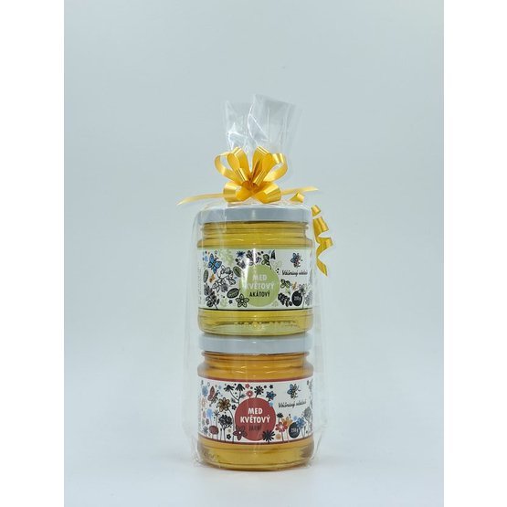 Dárková sada 2x 250g med jarní a akátový