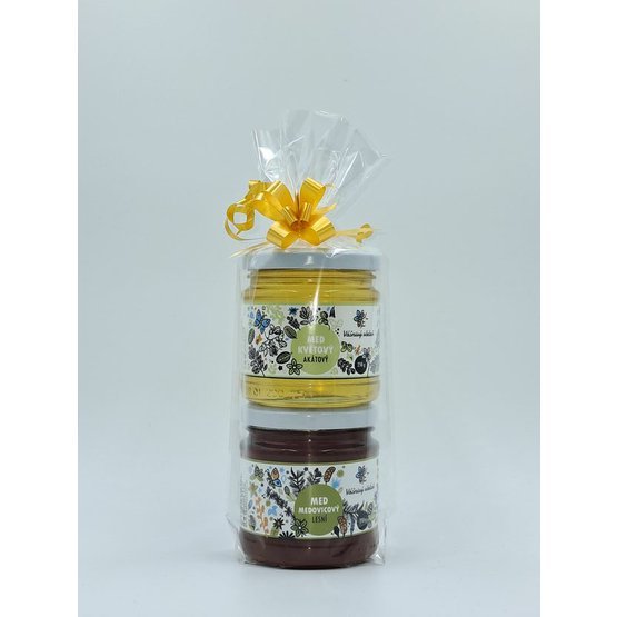 Dárková sada 2x 250g med medovicový a akátový