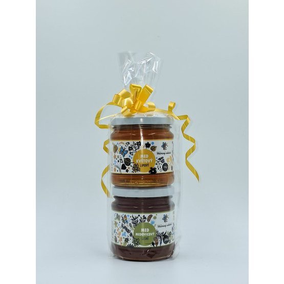 Dárková sada 2x 250g med medovicový a lipový