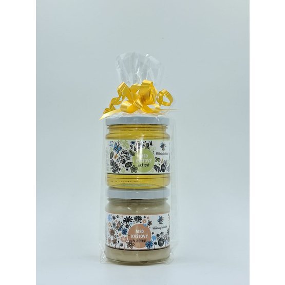 Dárková sada 2x 250g med pastovaný a akátový