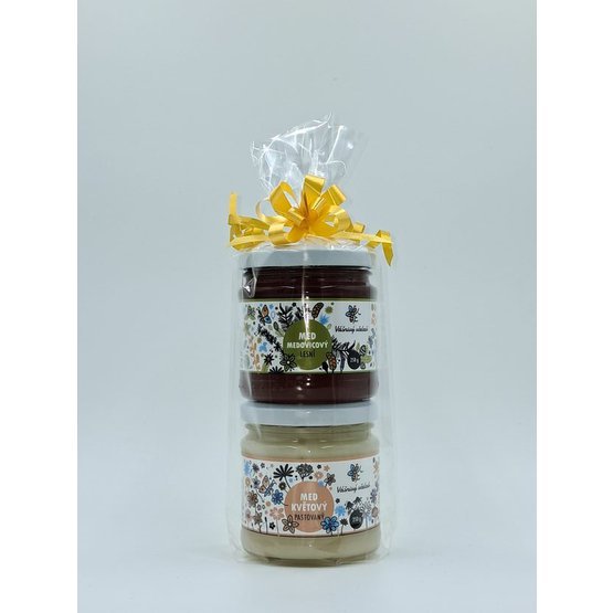 Dárková sada 2x 250g med pastovaný a medovicový